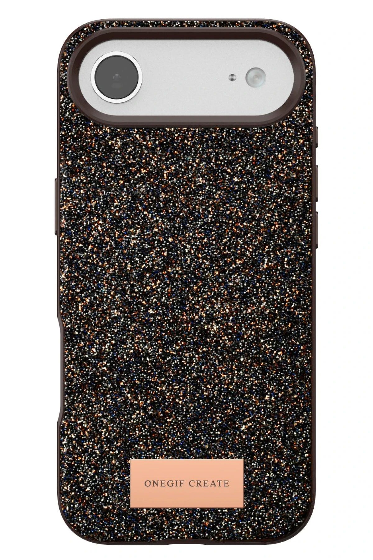 Onegif Apple iPhone 17 Air Bright Simli Kapak - Gold 4