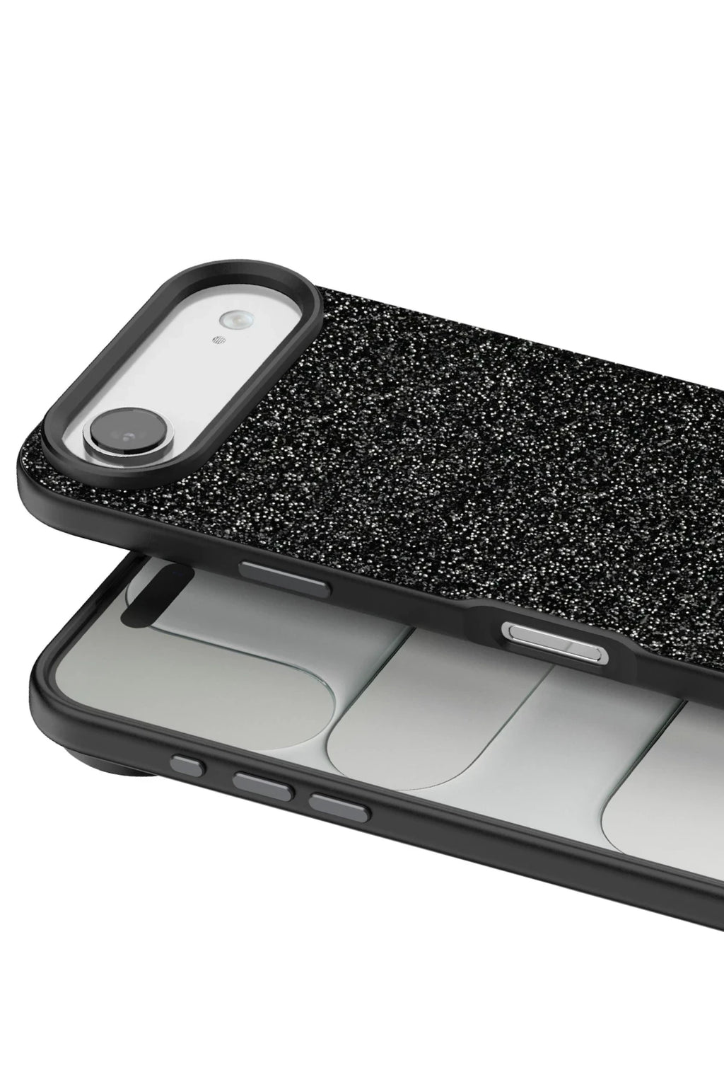 Onegif Apple iPhone 17 Air Bright Simli Kapak - Siyah 2