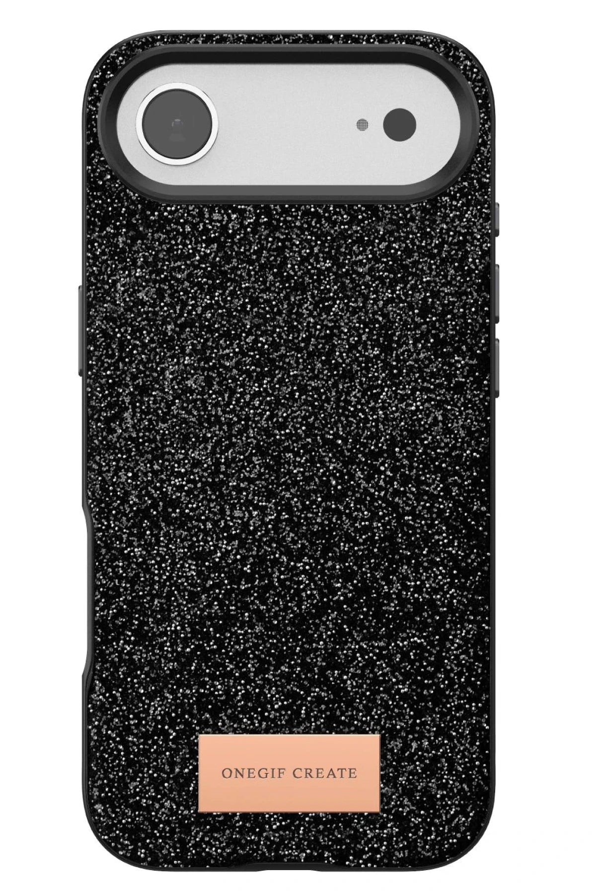 Onegif Apple iPhone 17 Air Bright Simli Kapak - Siyah 4