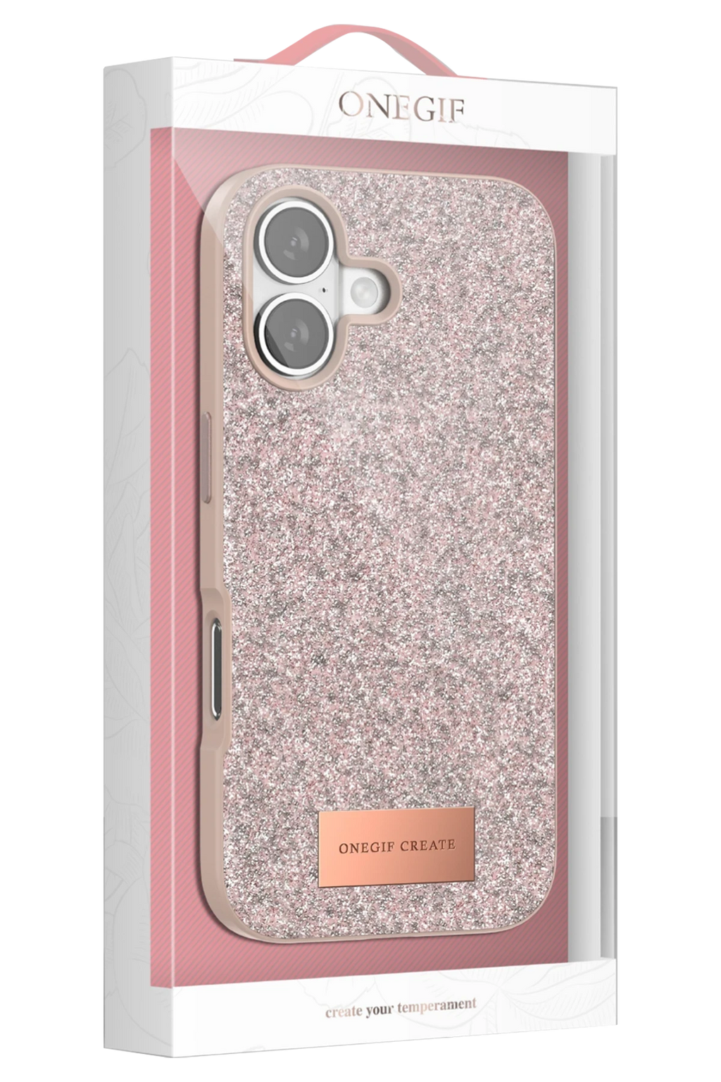 Onegif Apple iPhone 17 Bright Simli Kapak - Beyaz 4