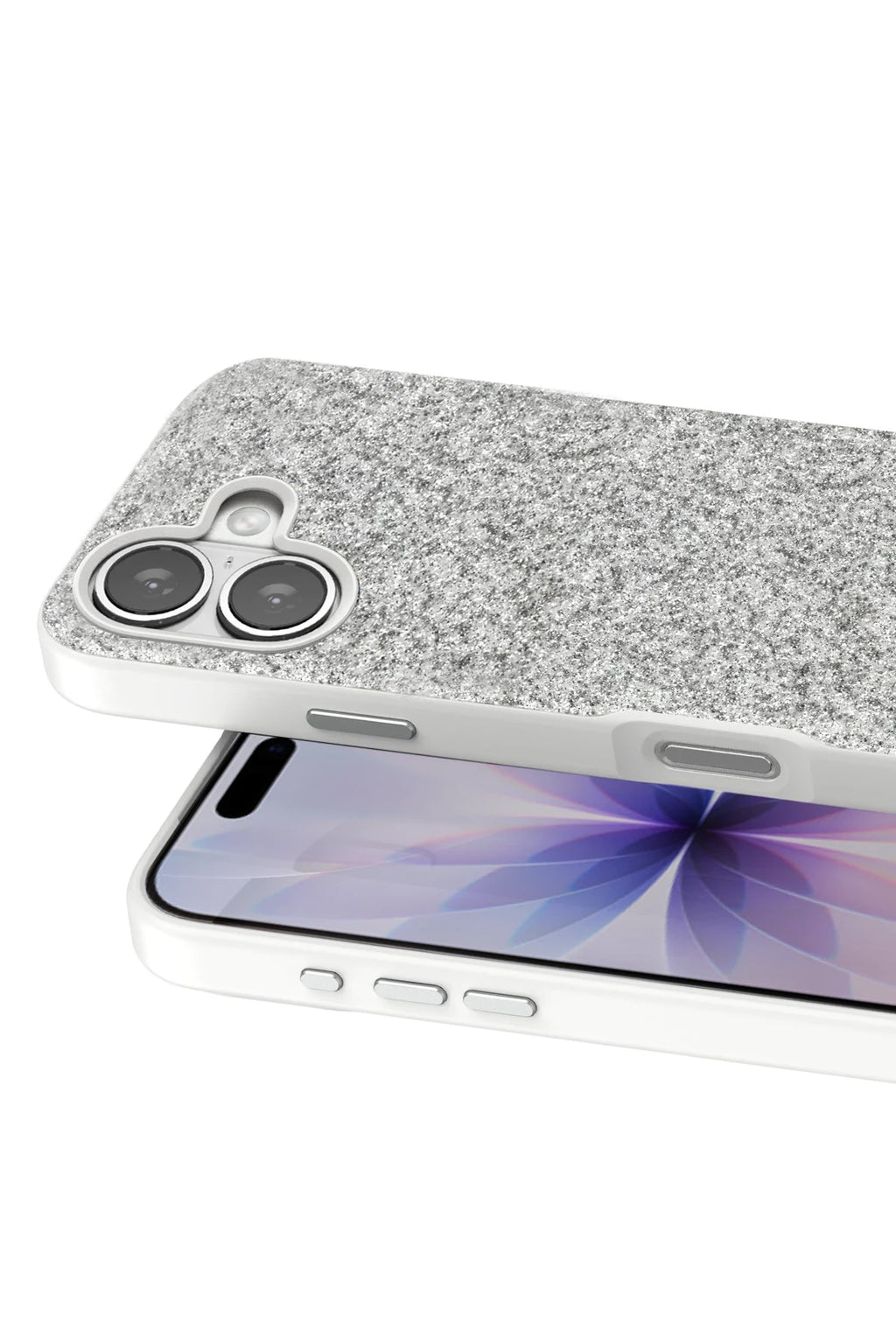 Onegif Apple iPhone 17 Bright Simli Kapak - Beyaz 2