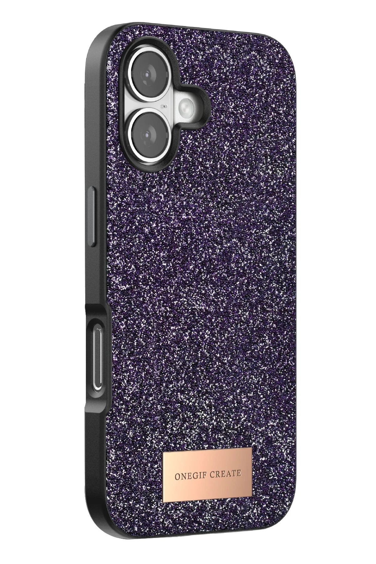 Onegif Apple iPhone 17 Bright Simli Kapak - Derin Mor 3