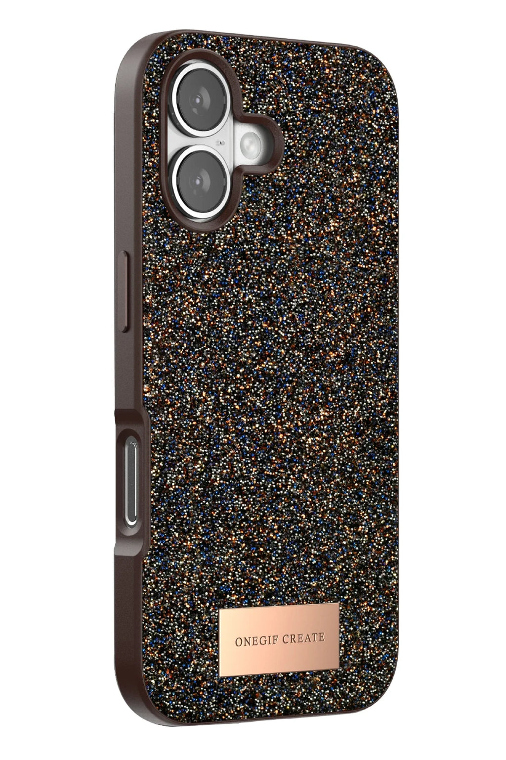Onegif Apple iPhone 17 Bright Simli Kapak - Gold 3
