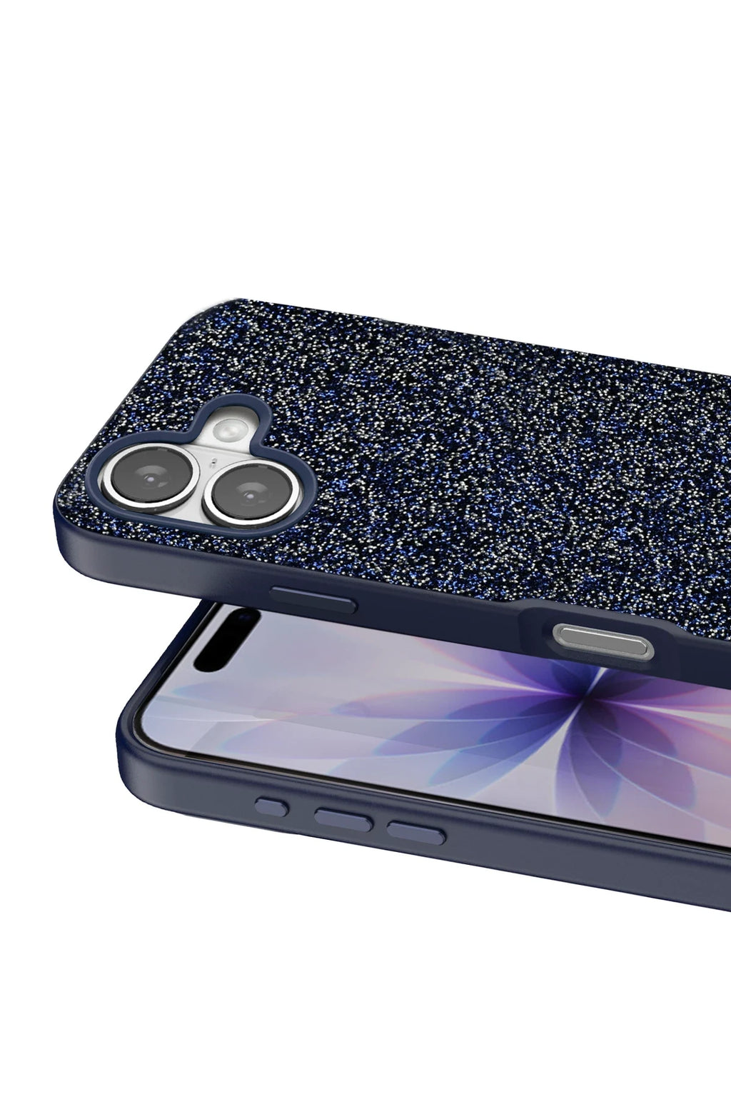 Onegif Apple iPhone 17 Bright Simli Kapak - Mavi 2