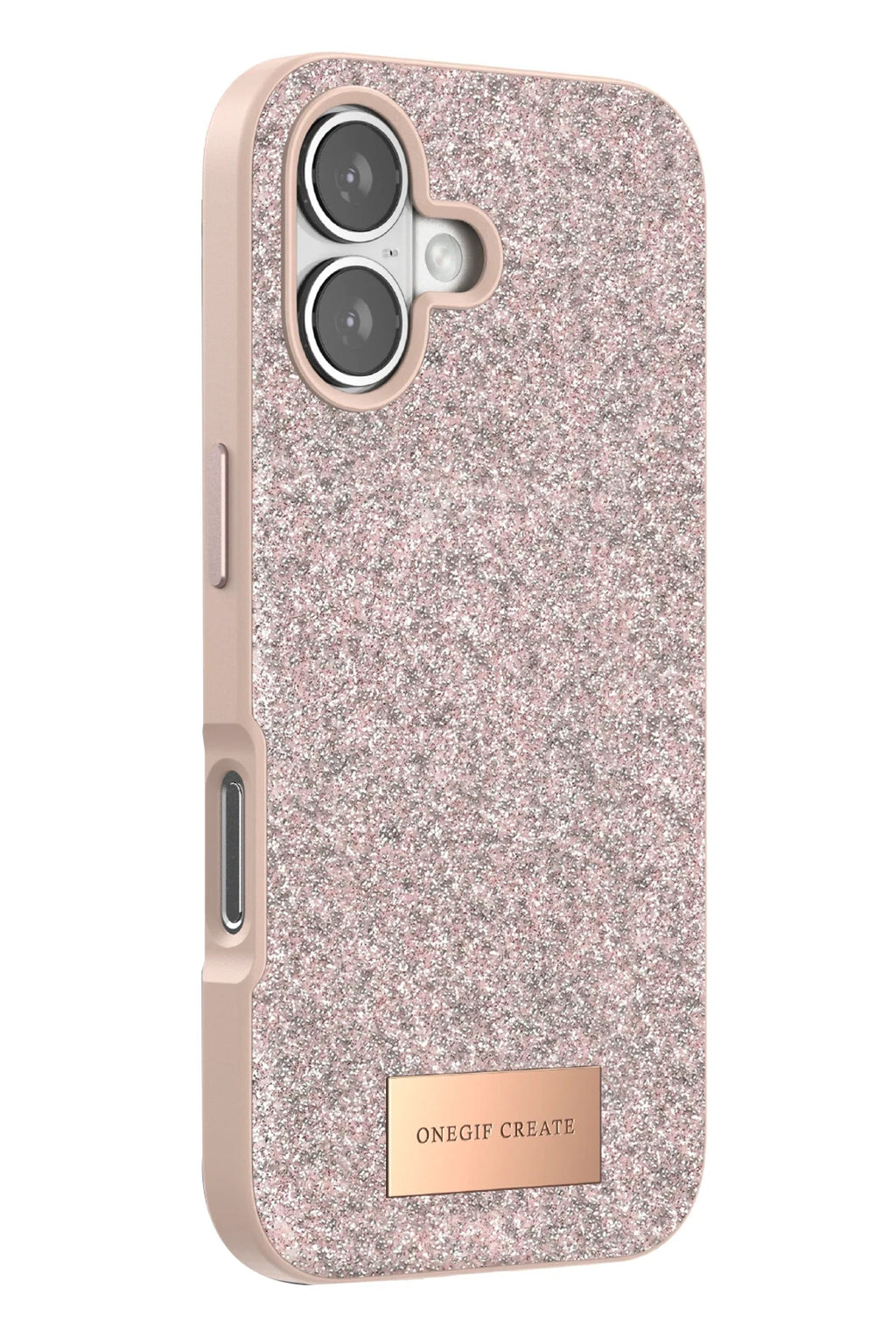 Onegif Apple iPhone 17 Bright Simli Kapak - Pembe 3