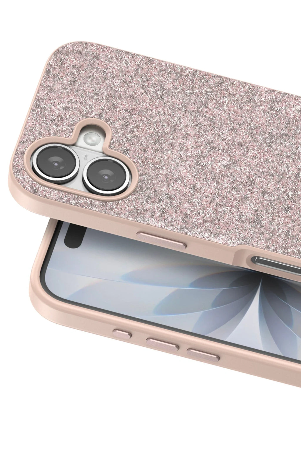 Onegif Apple iPhone 17 Bright Simli Kapak - Pembe 2