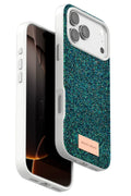 Onegif Apple iPhone 17 Pro Bright Simli Kapak - Koyu Yeşil 1
