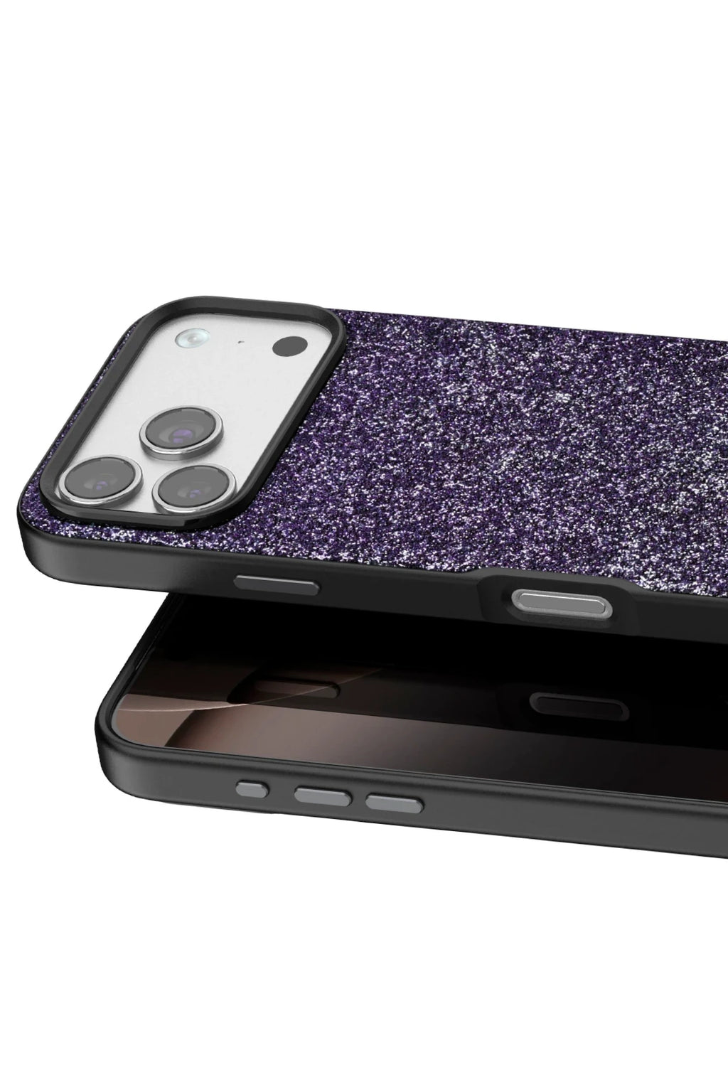 Onegif Apple iPhone 17 Pro Max Bright Simli Kapak - Derin Mor 2