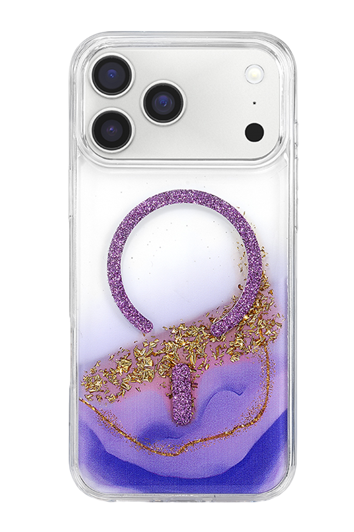 Onegif Apple iPhone 17 Pro Max Lotus Simli Magsafe Kapak - Mor 3