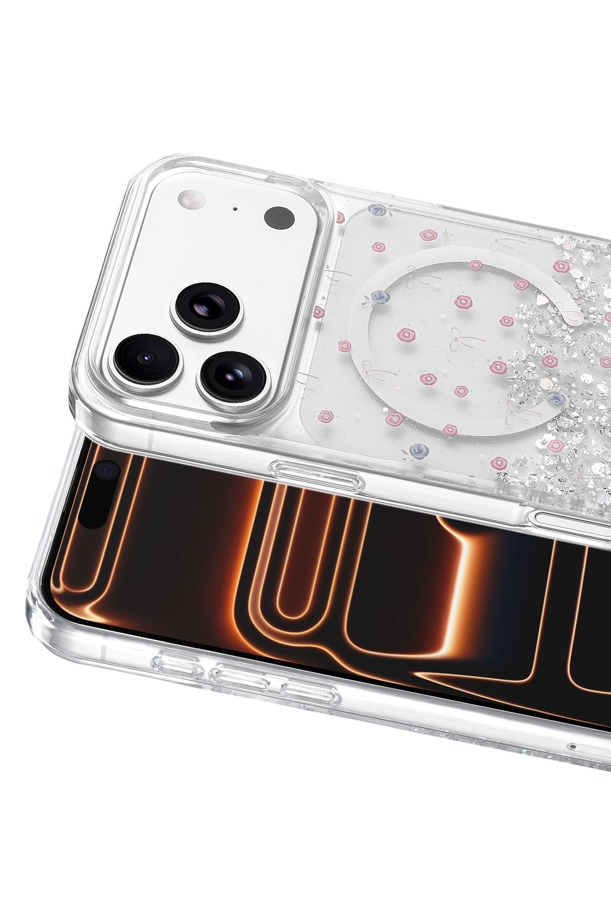 Onegif Apple iPhone 17 Pro Misk Simli Magsafe Kapak - Desen 1 2