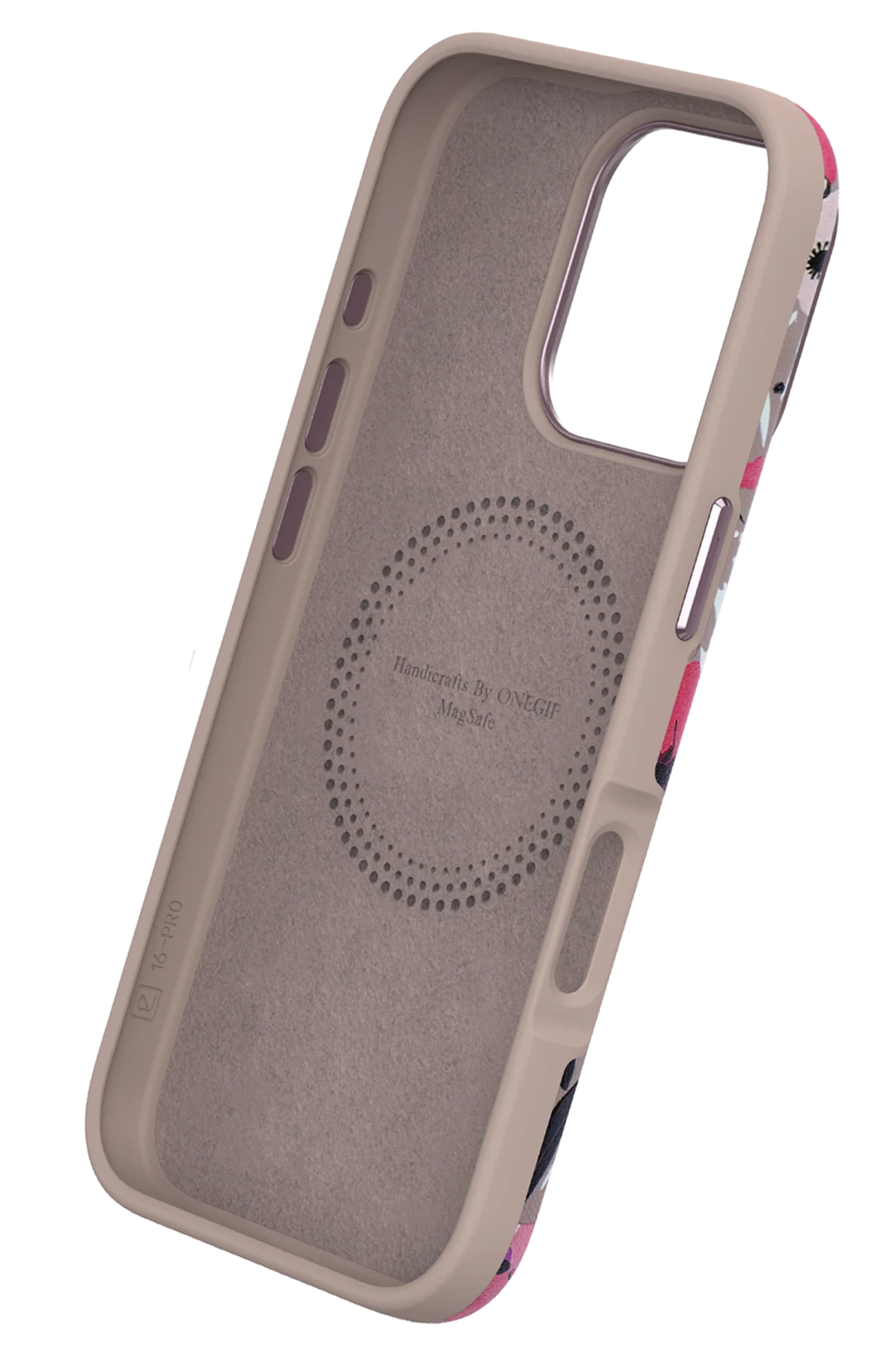 Onegif Apple iPhone 15 Plus Flower Series Magsafe Kapak - Siyah 2