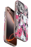 Onegif Apple iPhone 15 Pro Flower Series Magsafe Kapak - Pembe 1