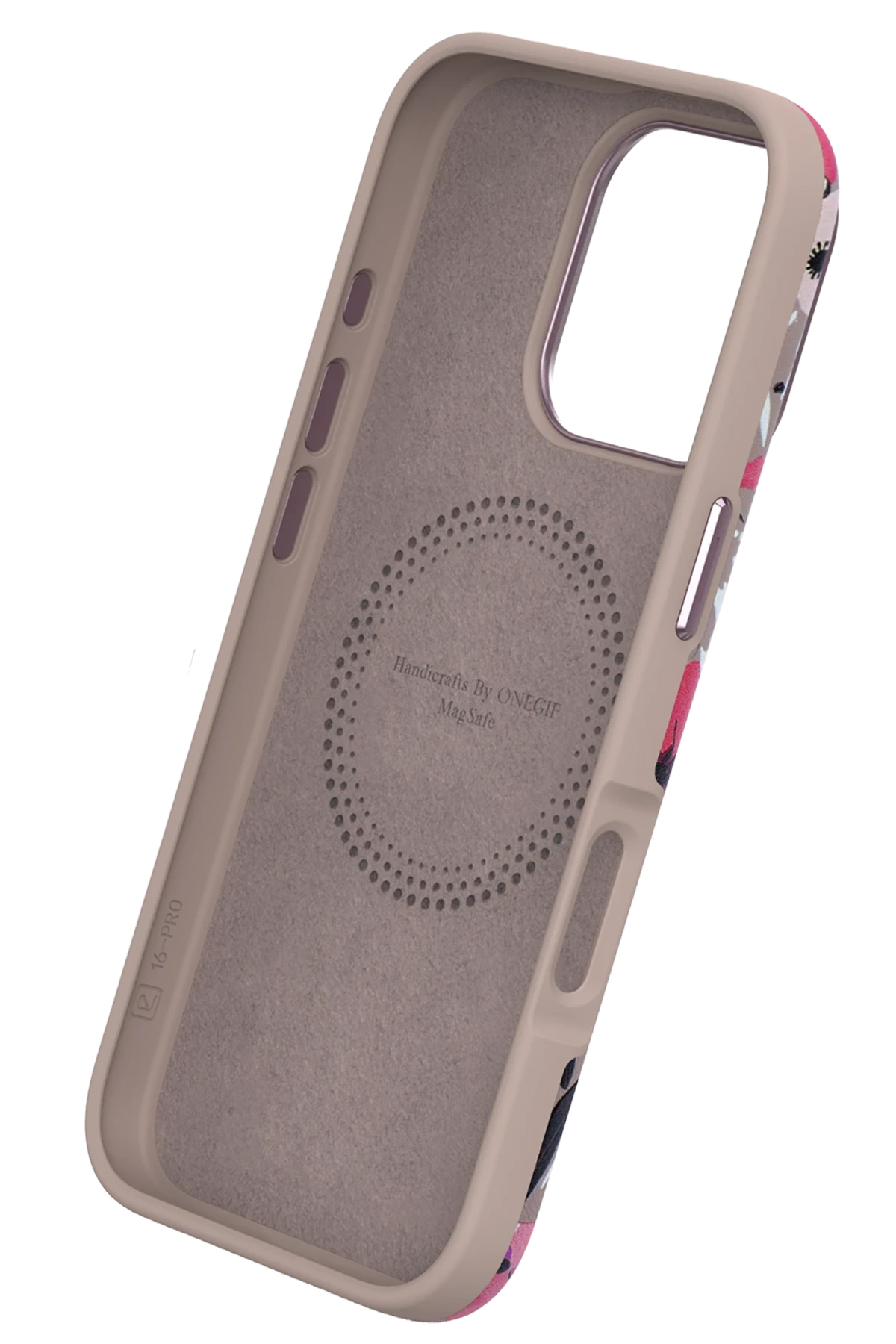 Onegif Apple iPhone 15 Pro Flower Series Magsafe Kapak - Siyah 2
