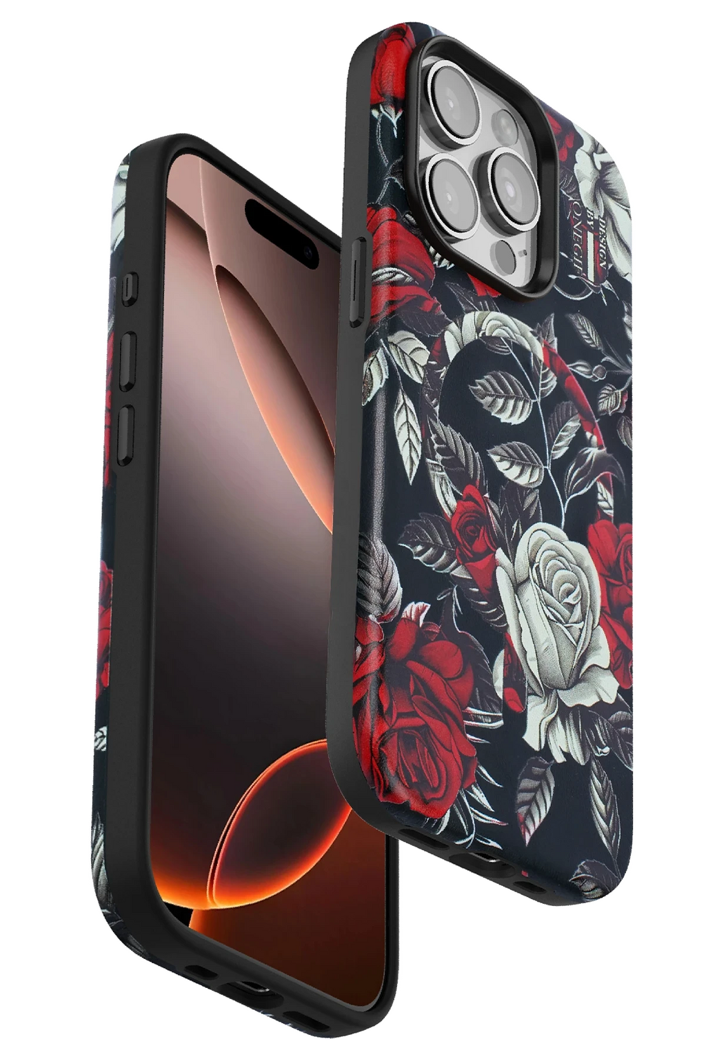 Onegif Apple iPhone 15 Pro Flower Series Magsafe Kapak - Siyah 1