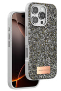 Onegif Apple iPhone 16 Pro Max Bright Simli Kapak - Gümüş 1