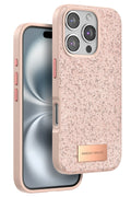 Onegif Apple iPhone 16 Pro Max Bright Simli Kapak - Pembe 1