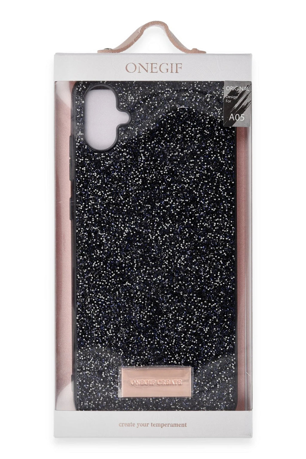 Onegif Samsung Galaxy A05 Bright Simli Kapak - Pembe 3