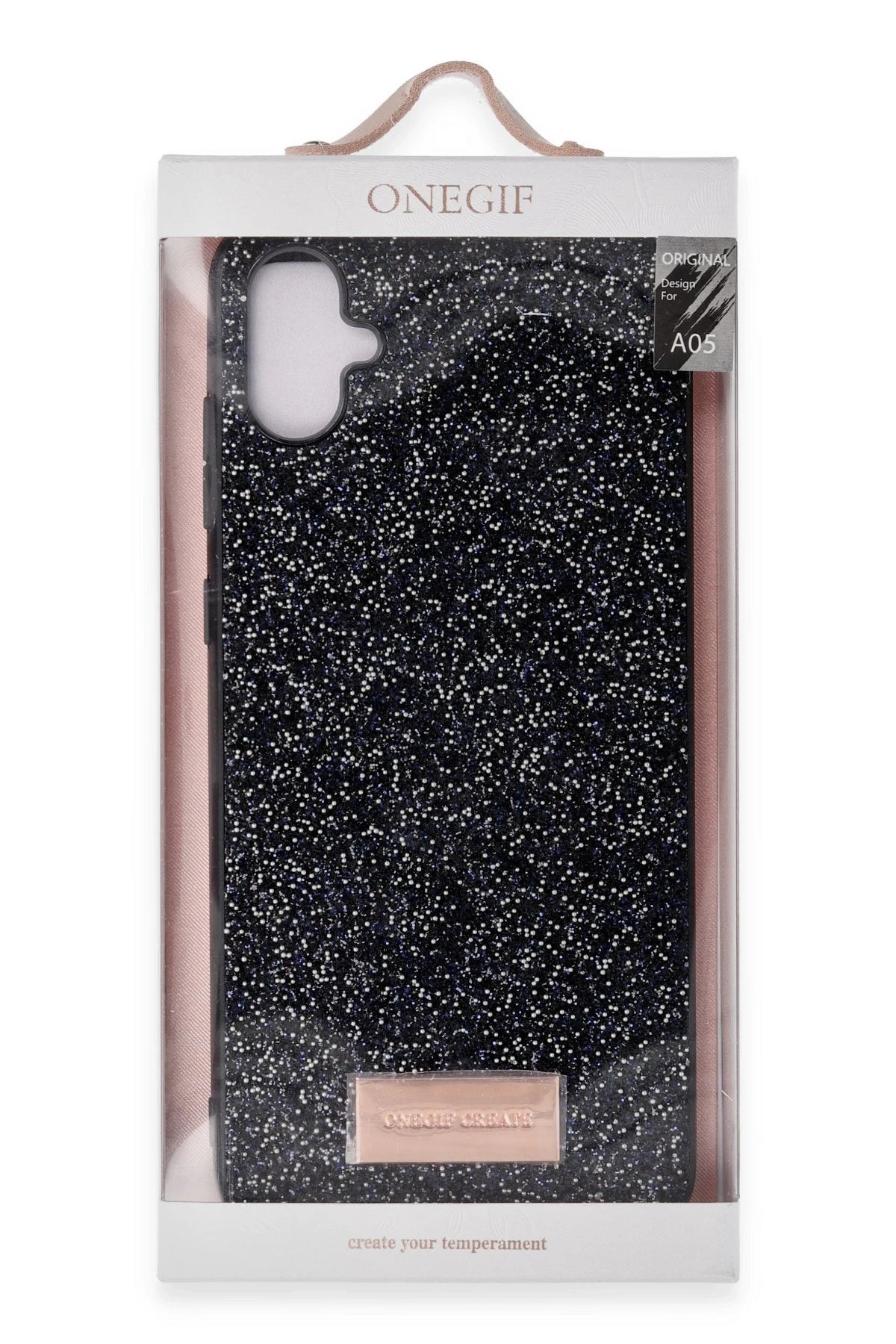 Onegif Samsung Galaxy A05 Bright Simli Kapak - Pembe 3