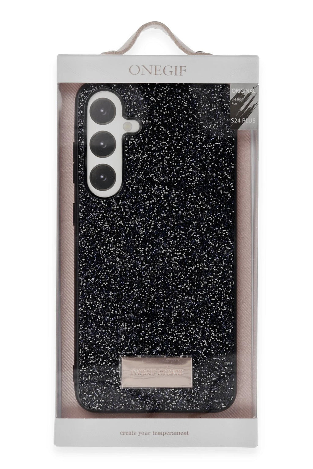 Onegif Samsung Galaxy A05S Bright Simli Kapak - Siyah 3