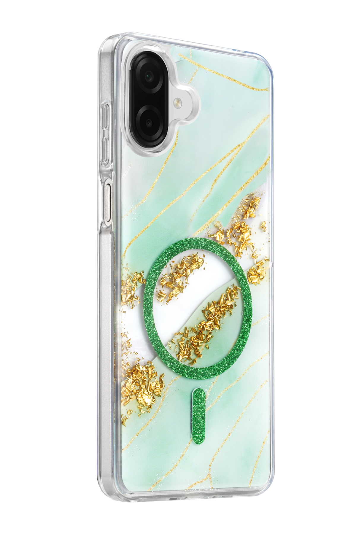 Onegif Samsung Galaxy A07 4G Lotus Simli Magsafe Kapak - Yeşil 2