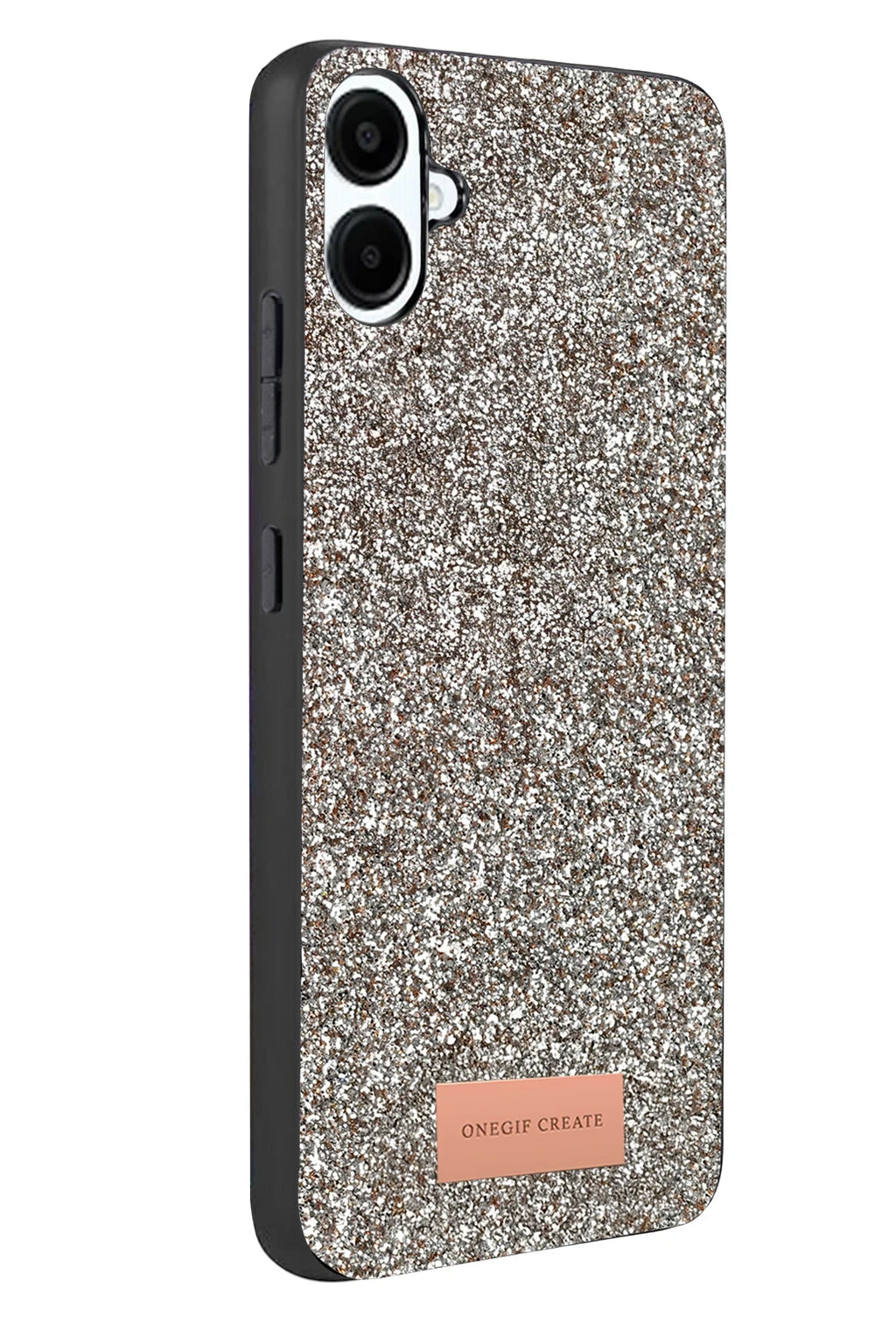 Onegif Samsung Galaxy A07 4G Bright Simli Kapak - Gümüş 3