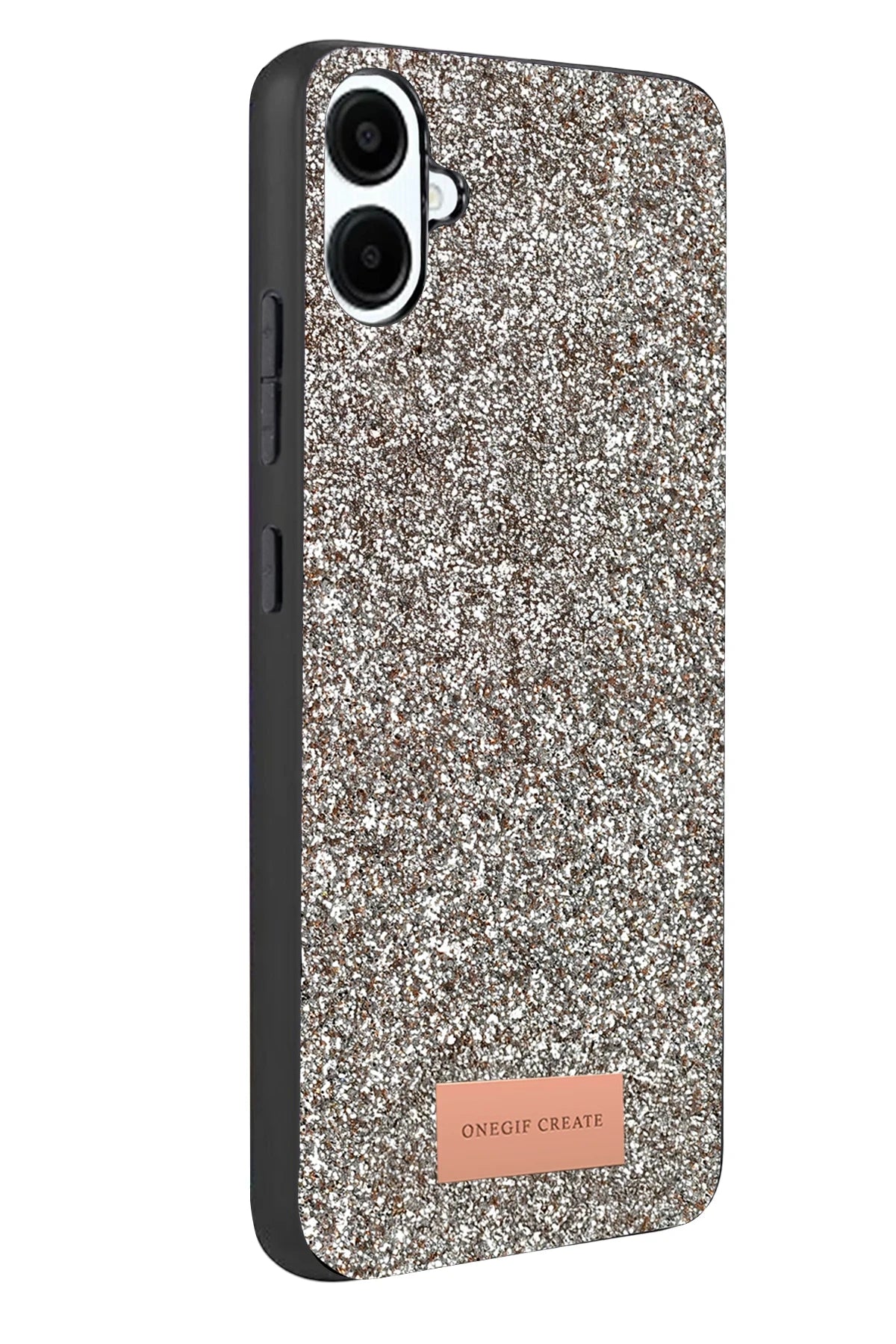 Onegif Samsung Galaxy A07 4G Bright Simli Kapak - Gümüş 3
