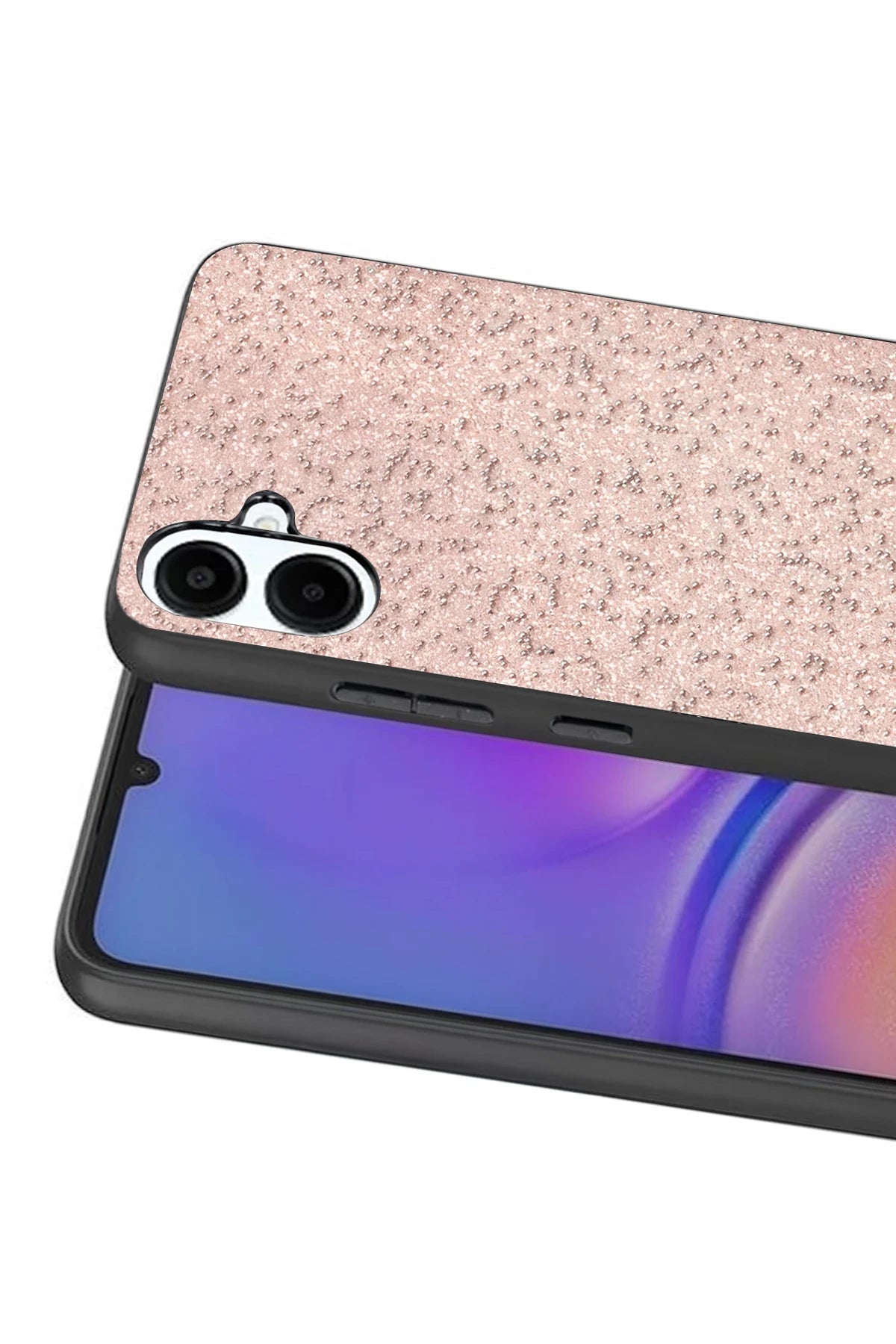 Onegif Samsung Galaxy A07 4G Bright Simli Kapak - Pembe 3