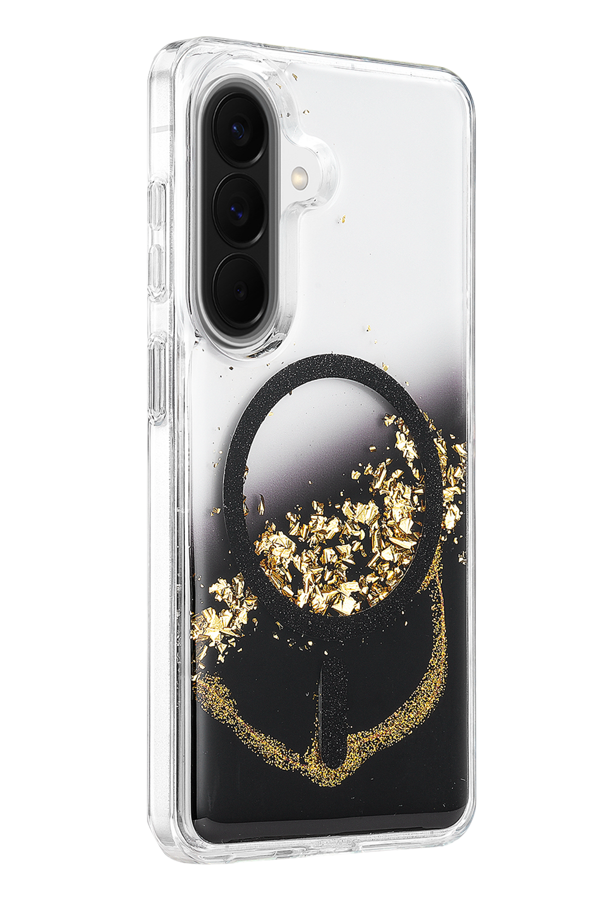 Onegif Samsung Galaxy A57 5G Lotus Simli Magsafe Kapak - Siyah 2
