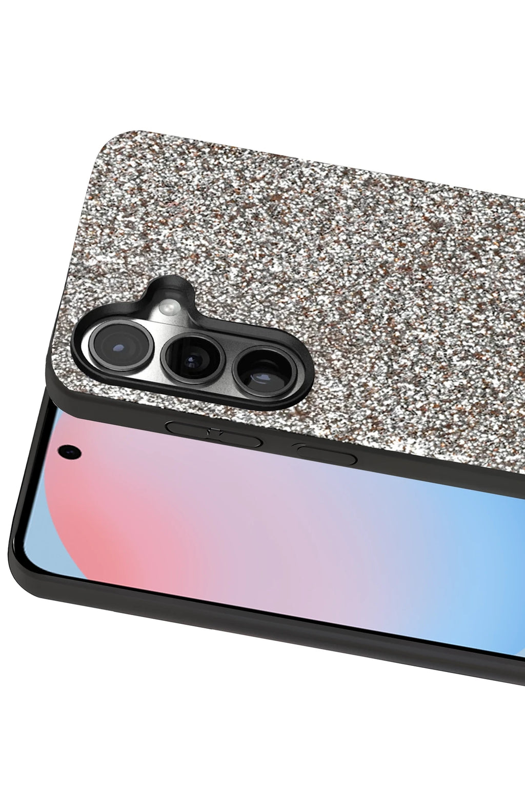 Onegif Samsung Galaxy S24 Bright Simli Kapak - Gümüş 2