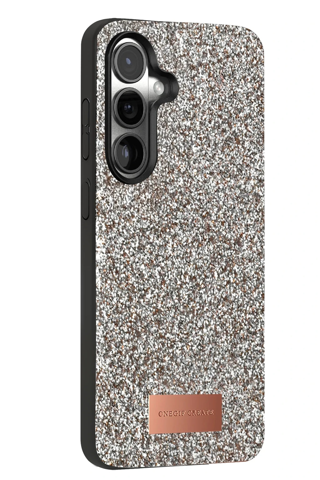 Onegif Samsung Galaxy S24 Bright Simli Kapak - Gümüş 3