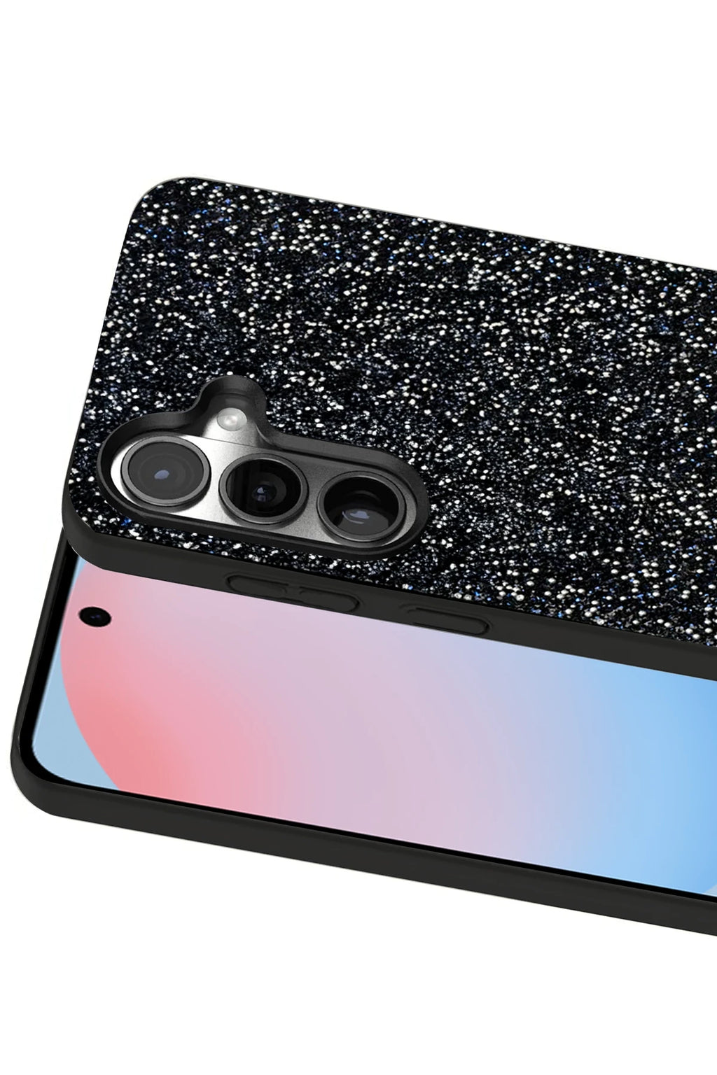 Onegif Samsung Galaxy S24 Bright Simli Kapak - Siyah 2