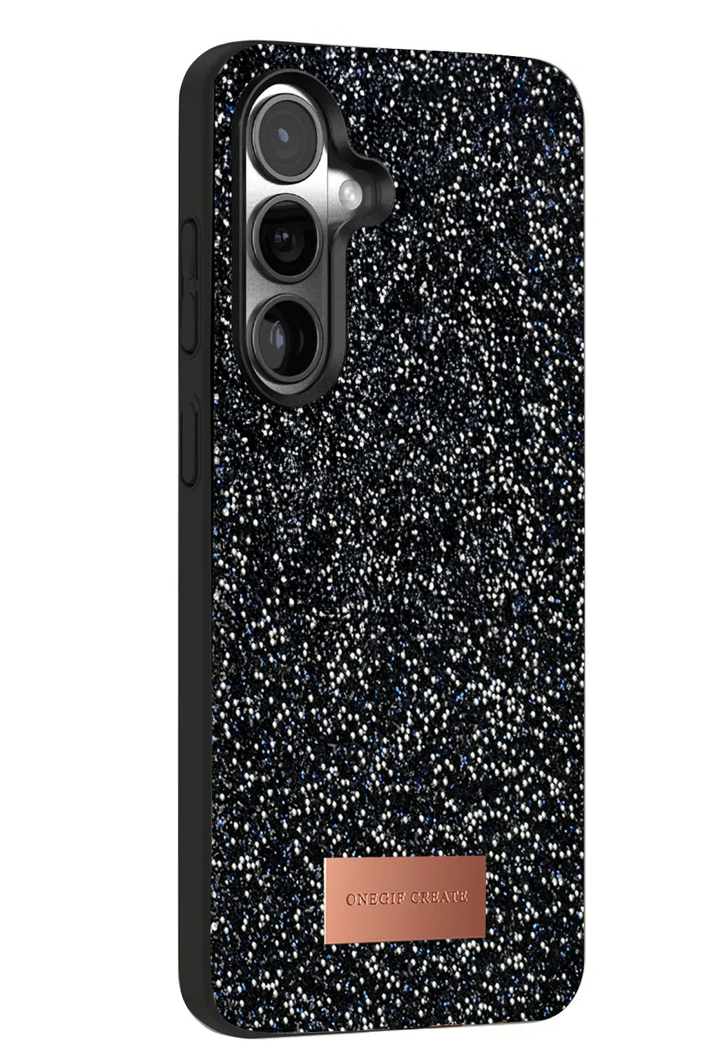 Onegif Samsung Galaxy S24 Bright Simli Kapak - Siyah 3