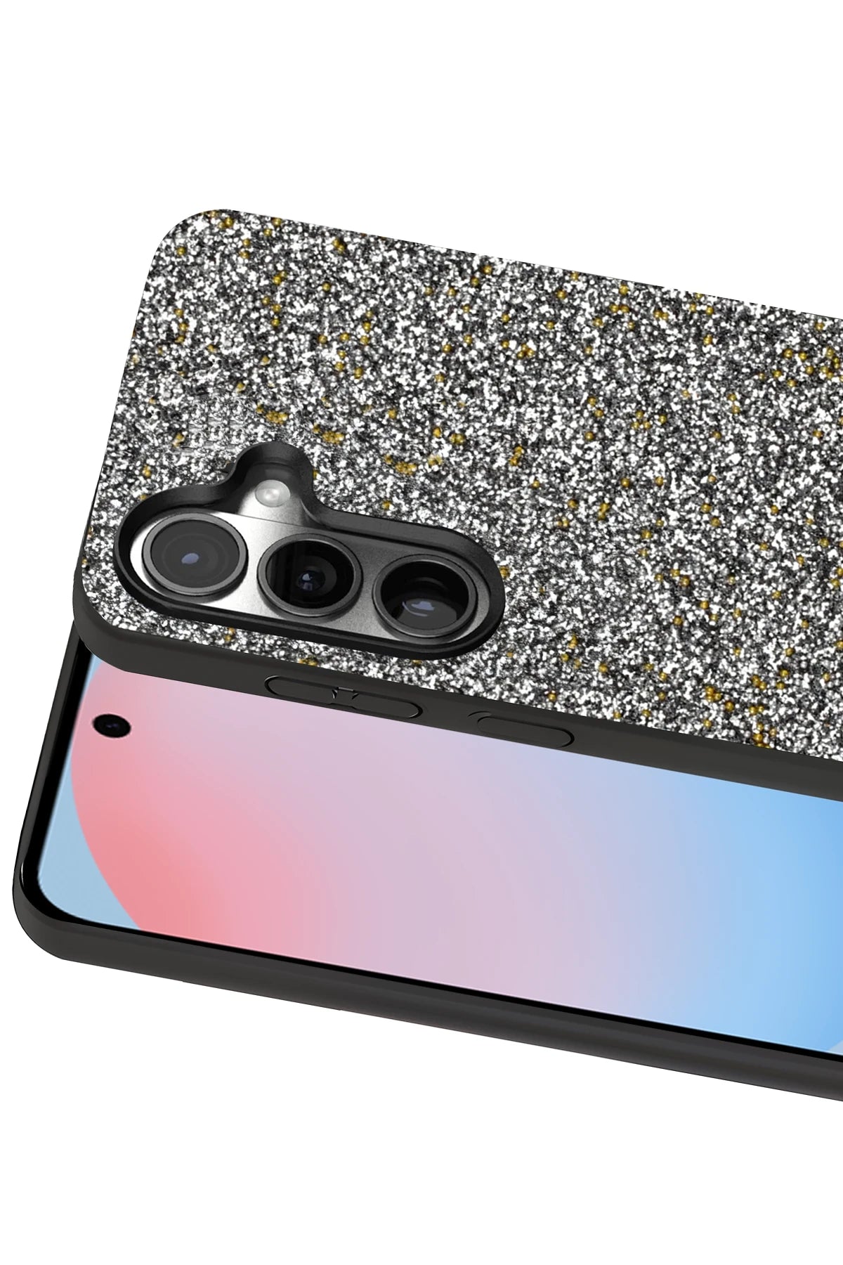 Onegif Samsung Galaxy S24 Plus Bright Simli Kapak - Gold 2