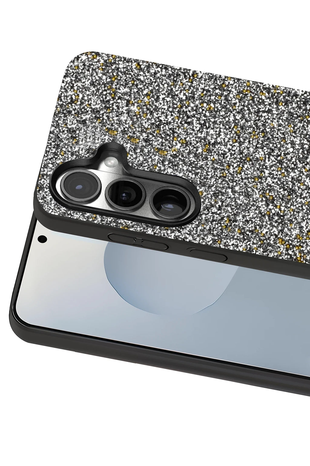 Onegif Samsung Galaxy S25 Bright Simli Kapak - Gold 2