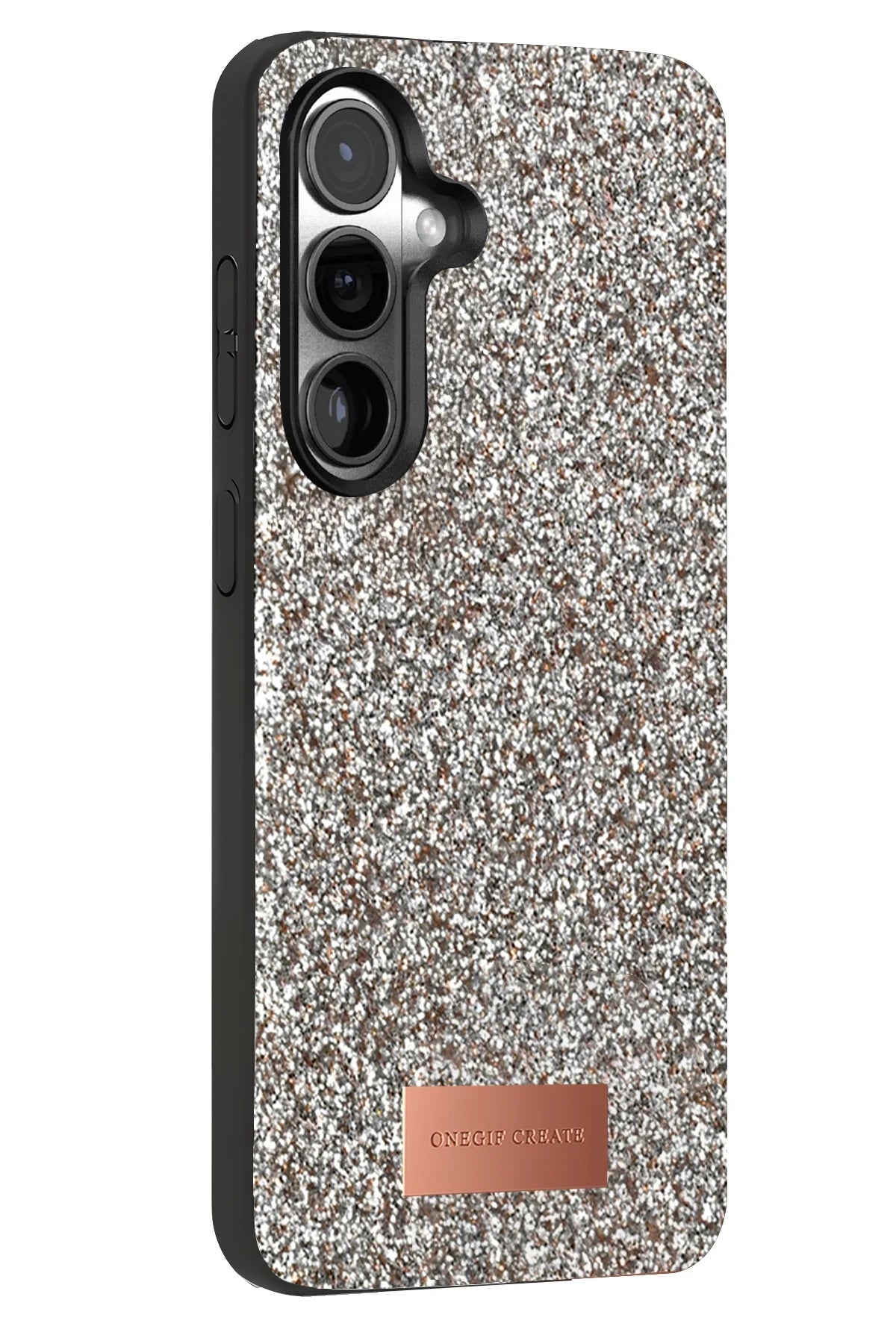Onegif Samsung Galaxy S25 Plus Bright Simli Kapak - Gümüş 3