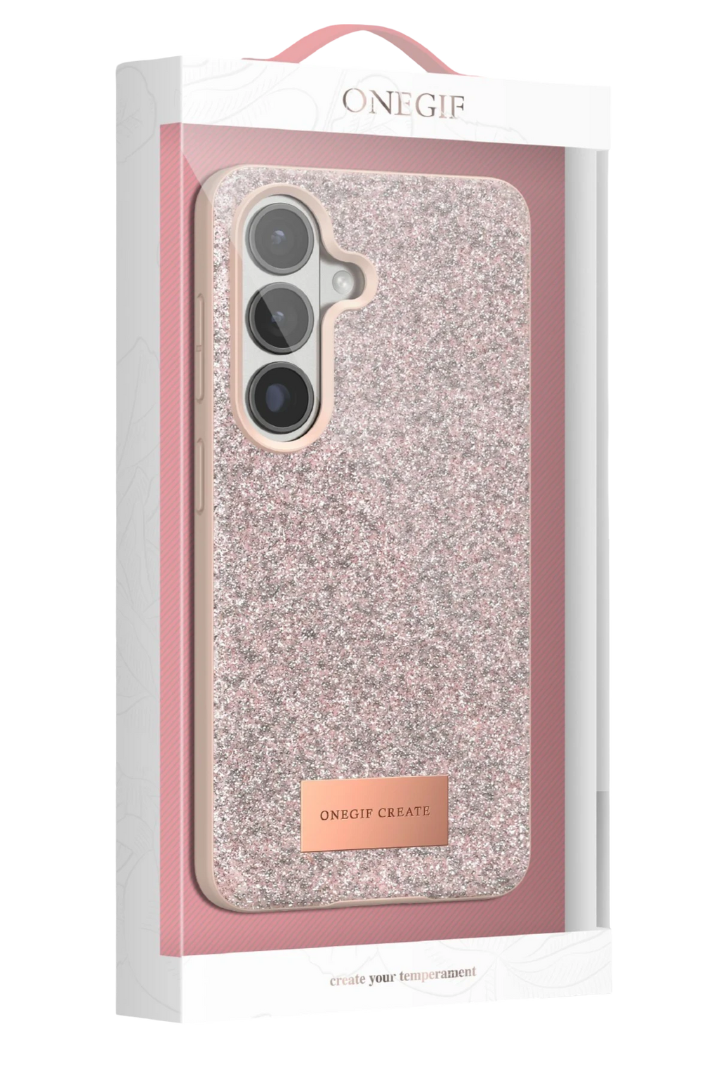Onegif Samsung Galaxy S26 Bright Simli Kapak - Siyah 4