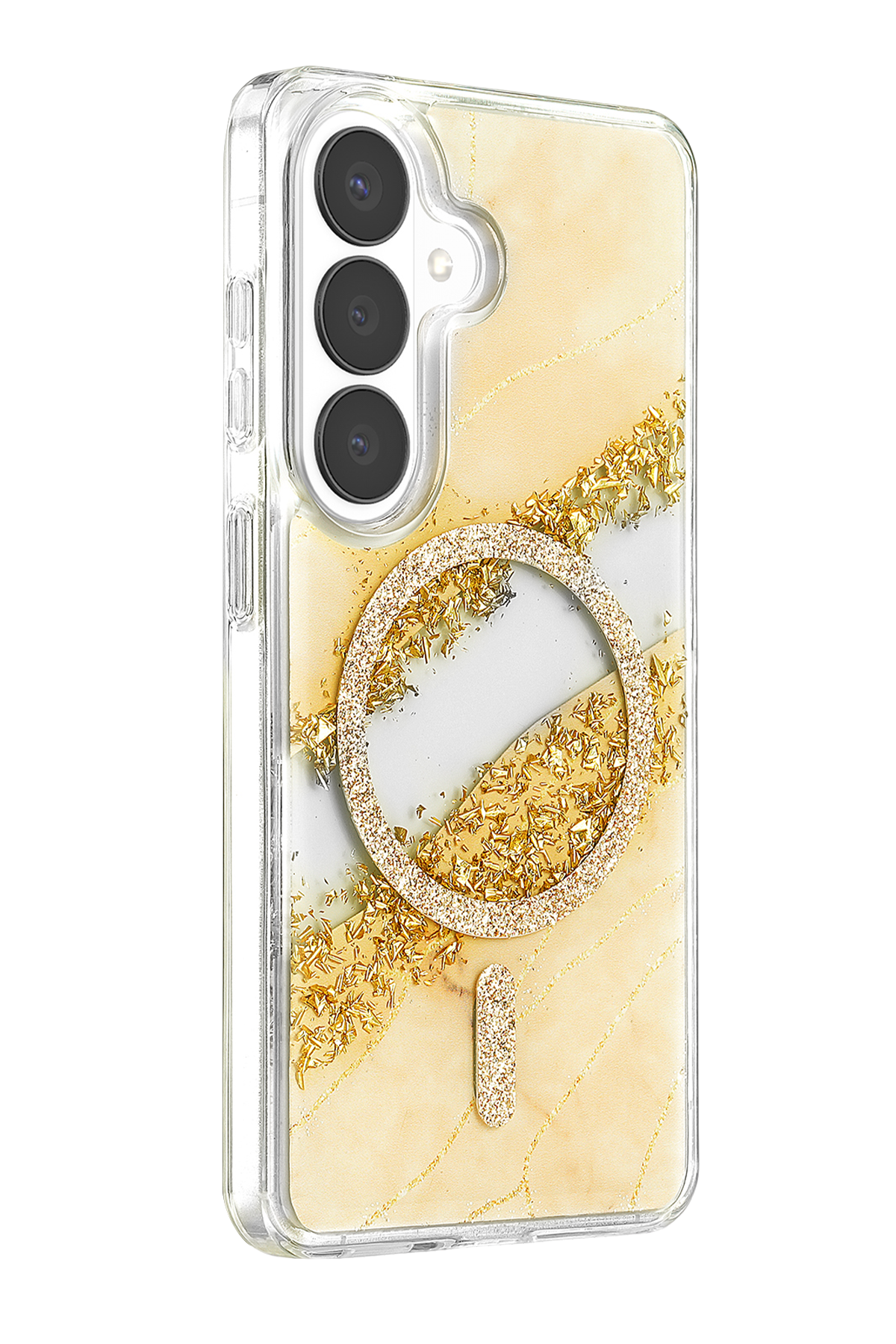 Onegif Samsung Galaxy S26 Lotus Simli Magsafe Kapak - Gümüş 2