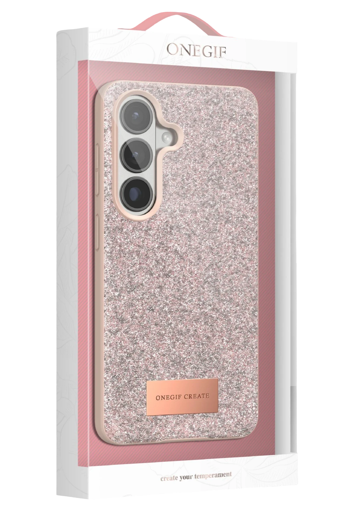 Onegif Samsung Galaxy S26 Plus Bright Simli Kapak - Gold 4