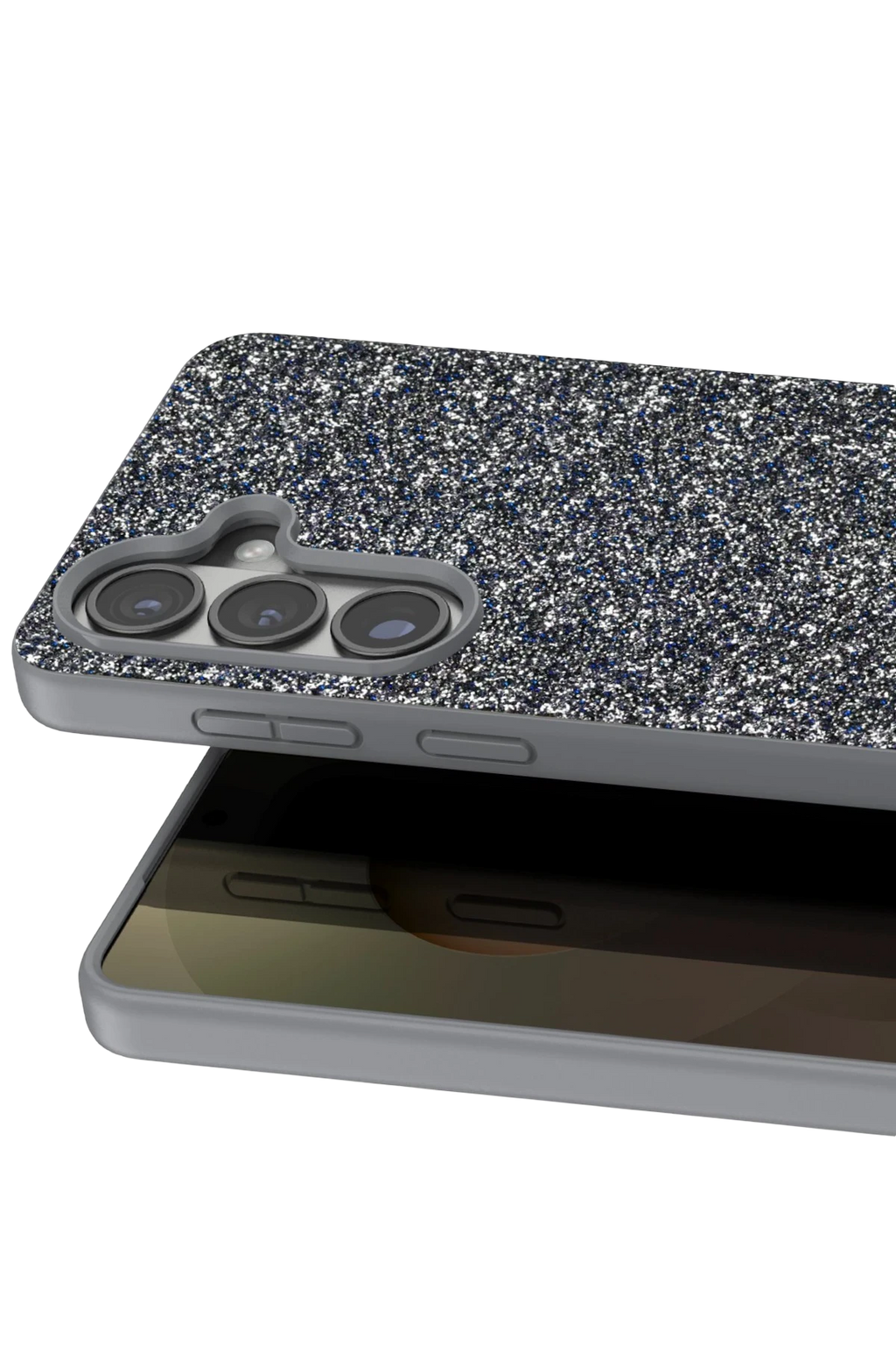Onegif Samsung Galaxy S26 Plus Bright Simli Kapak - Gümüş 2
