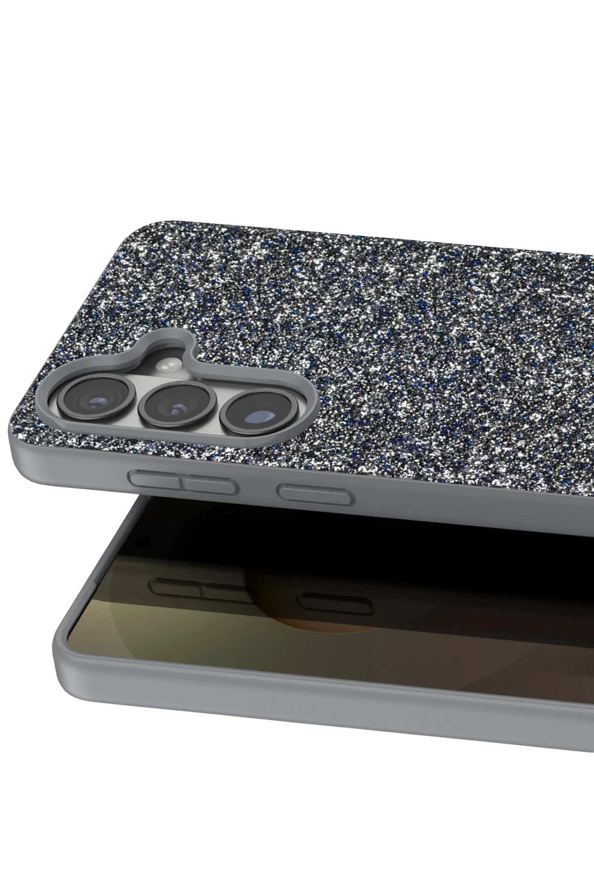 Onegif Samsung Galaxy S26 Plus Bright Simli Kapak - Gümüş 2