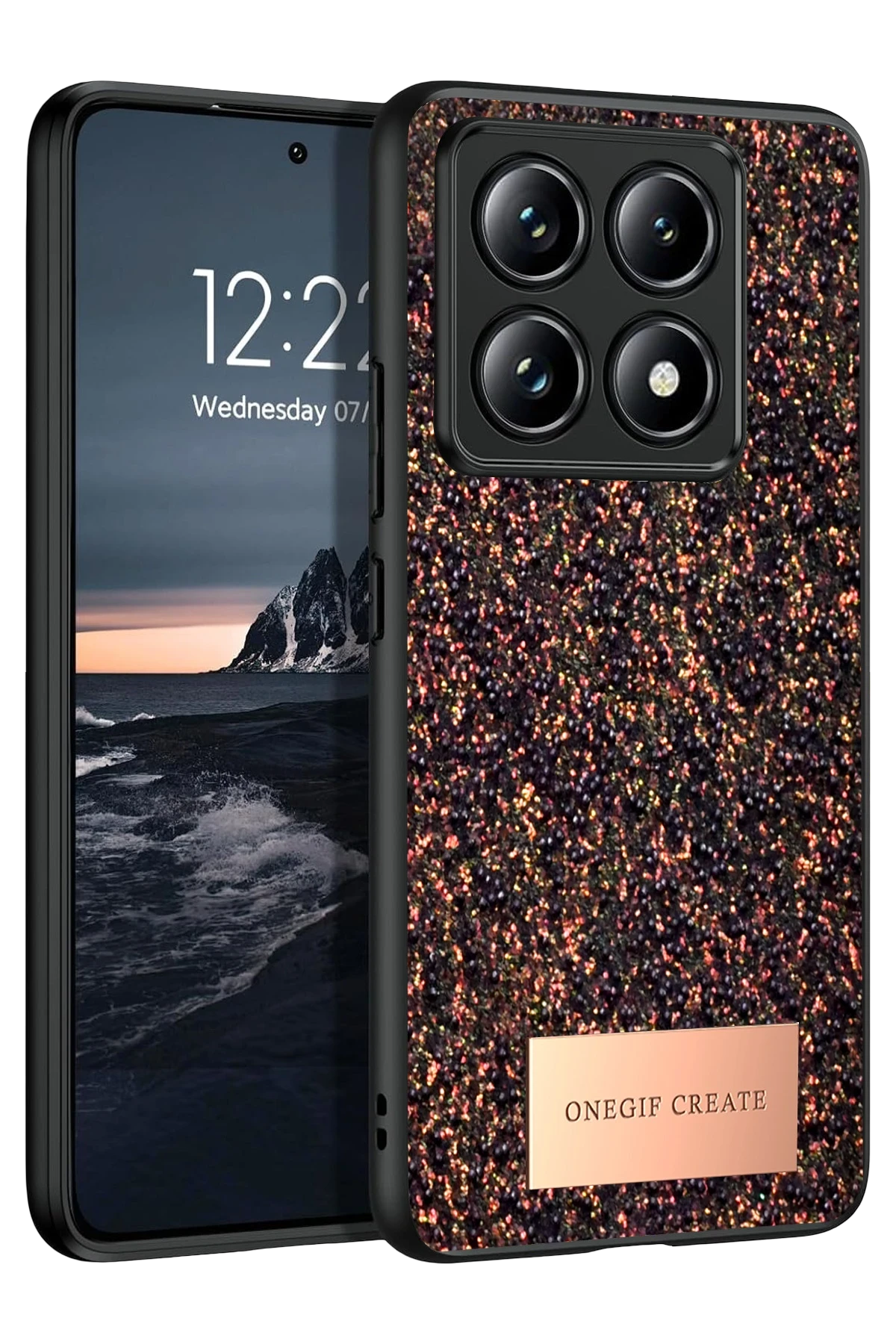 Onegif Xiaomi Mi 14T Pro Bright Simli Kapak - Derin Mor 1