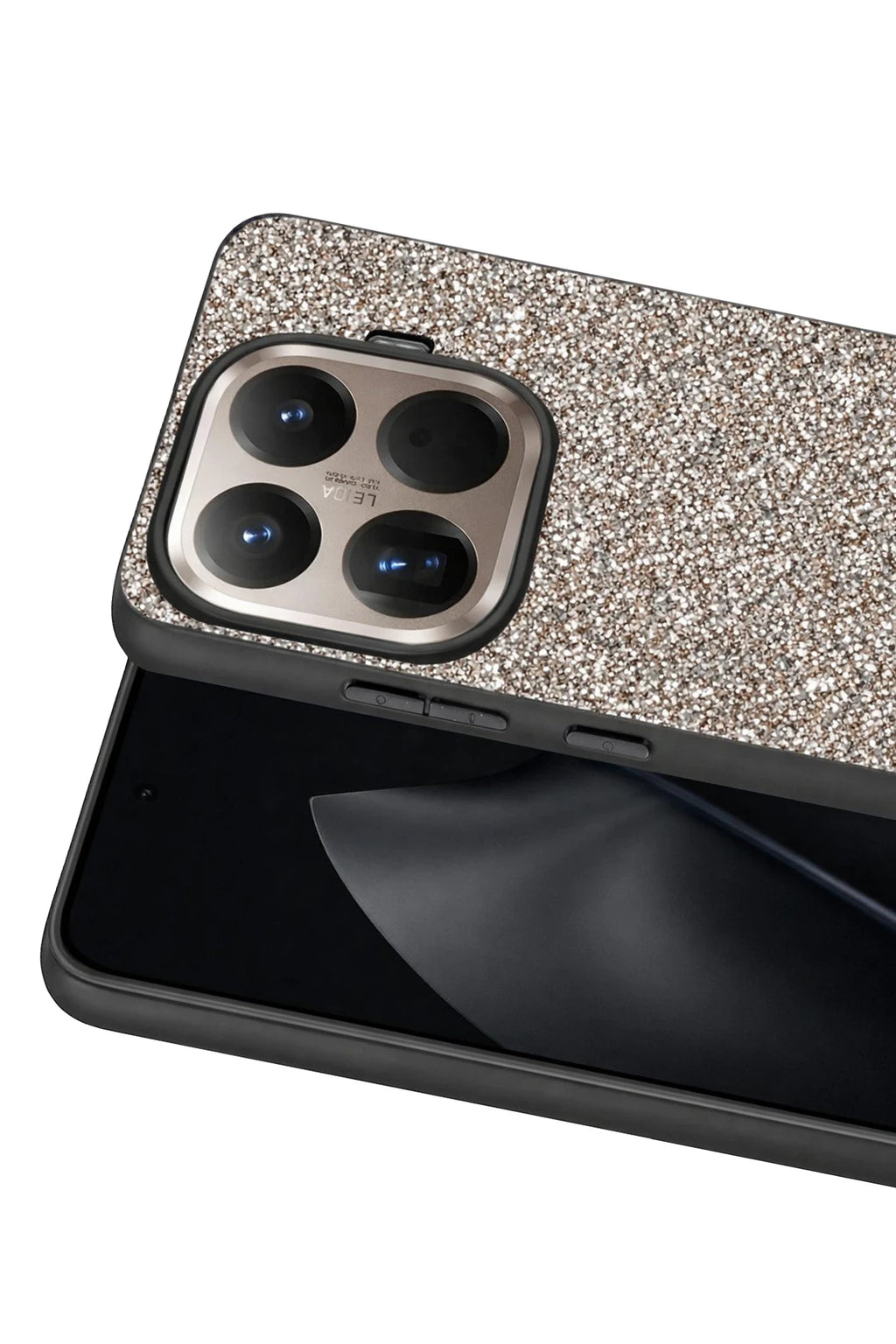 Onegif Xiaomi Mi 15T Pro Bright Simli Kapak - Gümüş 2