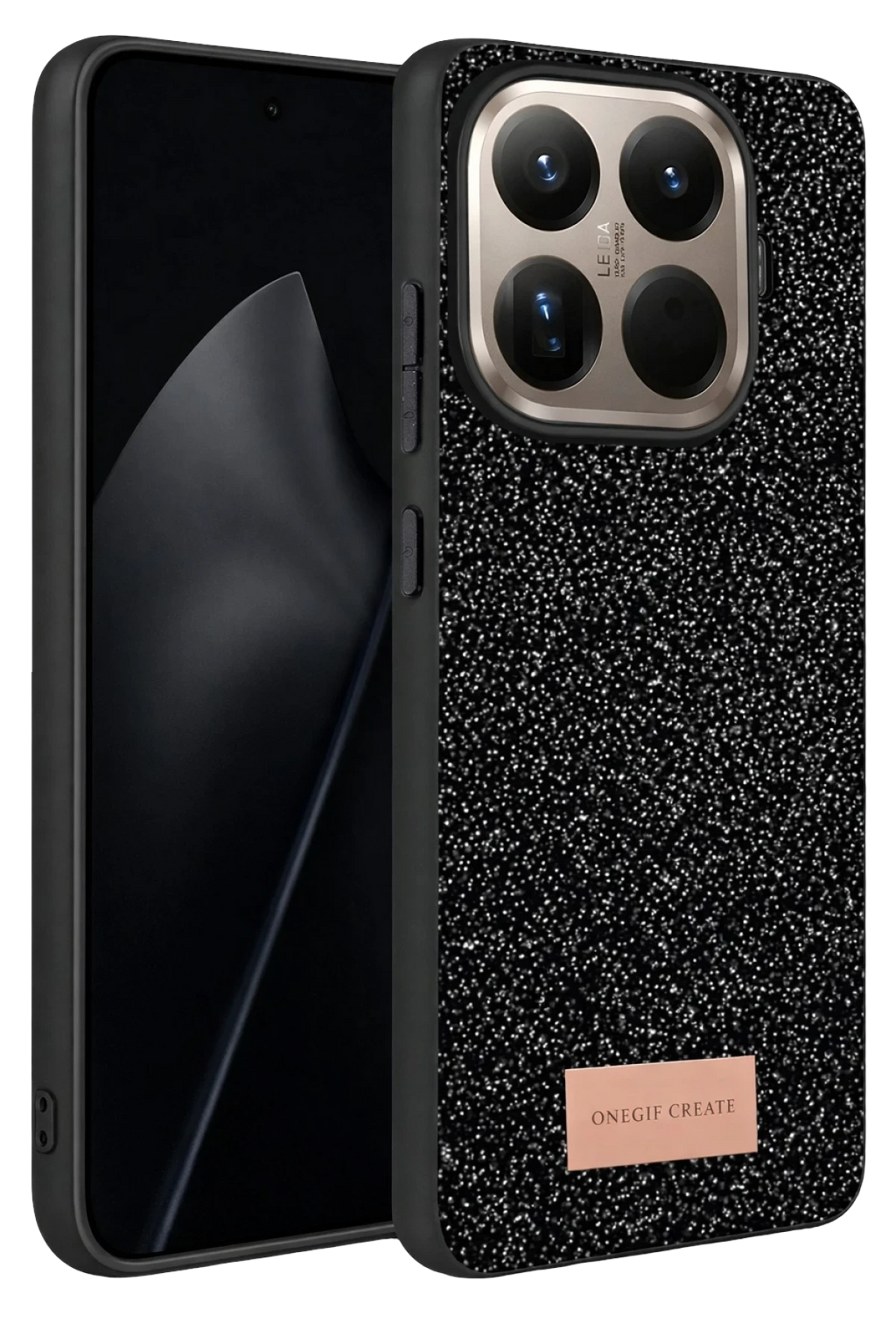 Onegif Xiaomi Mi 15T Pro Bright Simli Kapak - Siyah 1