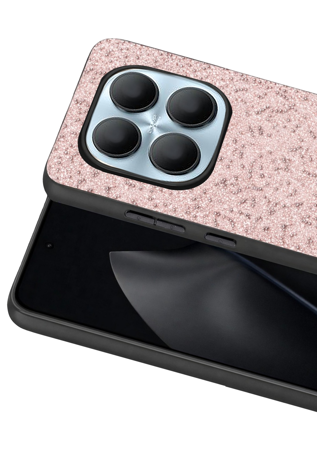 Onegif Xiaomi Redmi Note 15 Pro 5G Bright Simli Kapak - Pembe 2