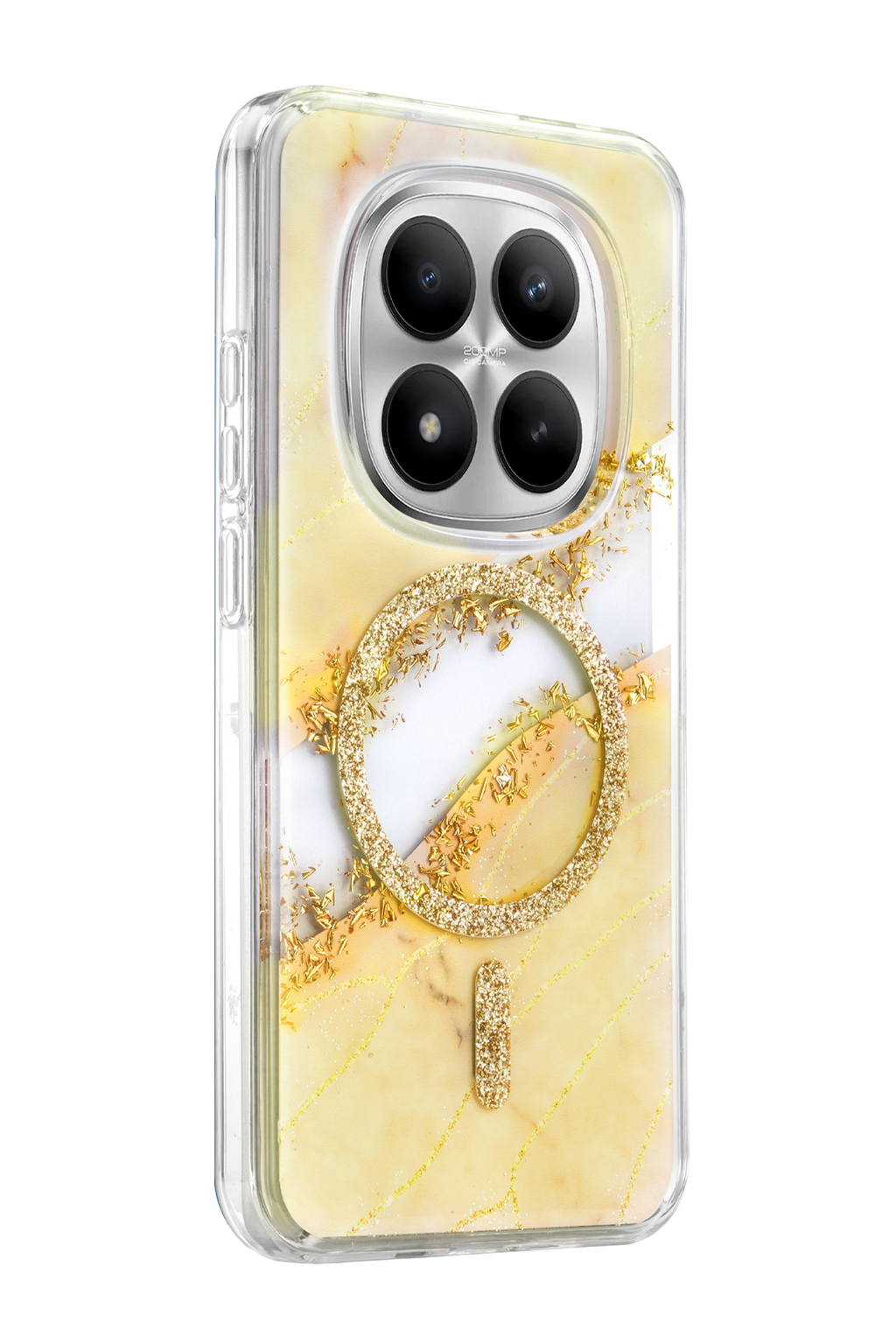 Onegif Xiaomi Redmi Note 15 Pro 5G Lotus Simli Magsafe Kapak - Gümüş 2