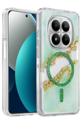 Onegif Xiaomi Redmi Note 15 Pro 5G Lotus Simli Magsafe Kapak - Yeşil 1