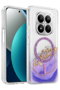 Onegif Xiaomi Redmi Note 15 Pro Plus 5G Lotus Simli Magsafe Kapak - Mor 1