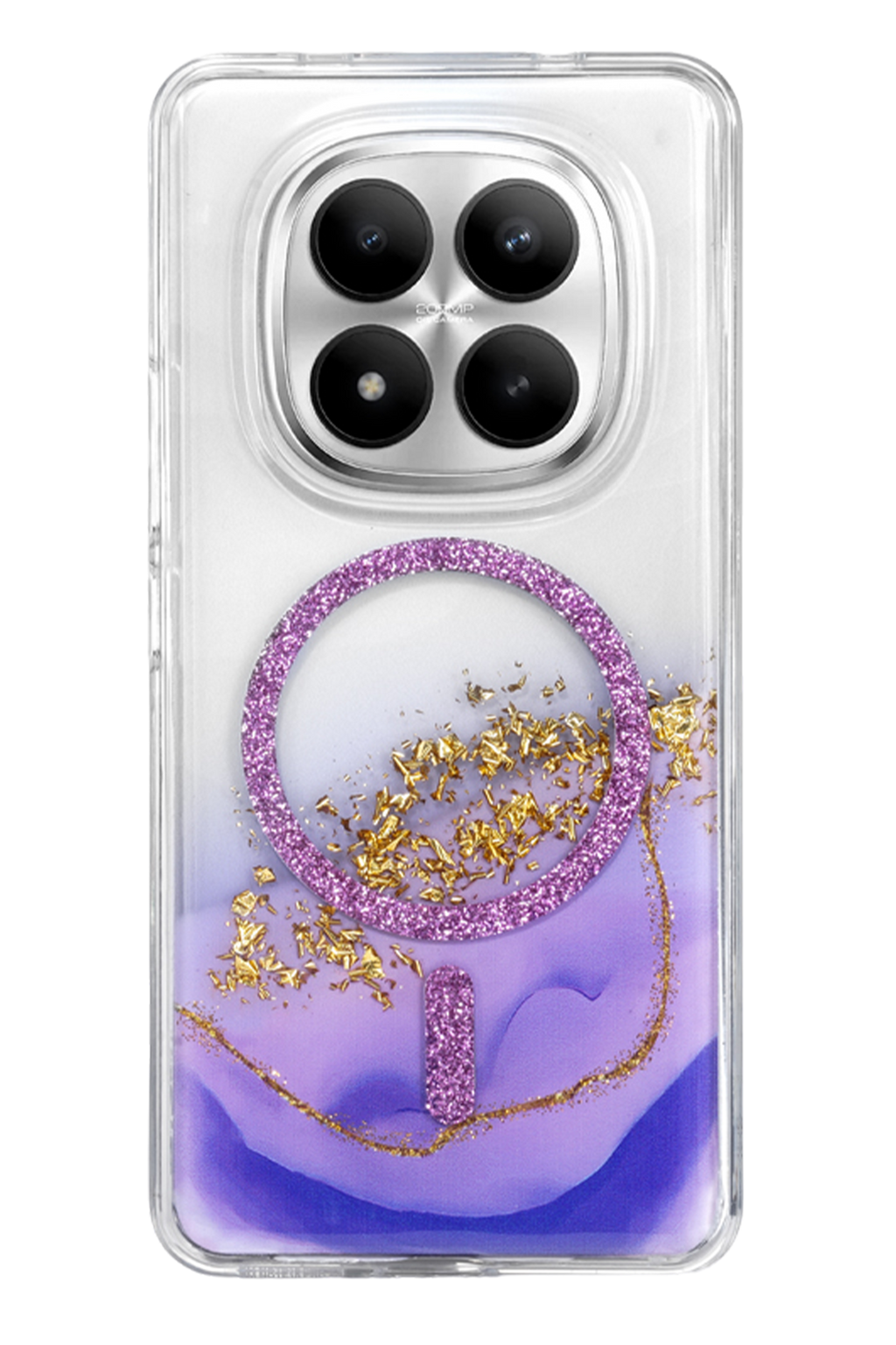 Onegif Xiaomi Redmi Note 15 Pro Plus 5G Lotus Simli Magsafe Kapak - Mor 3