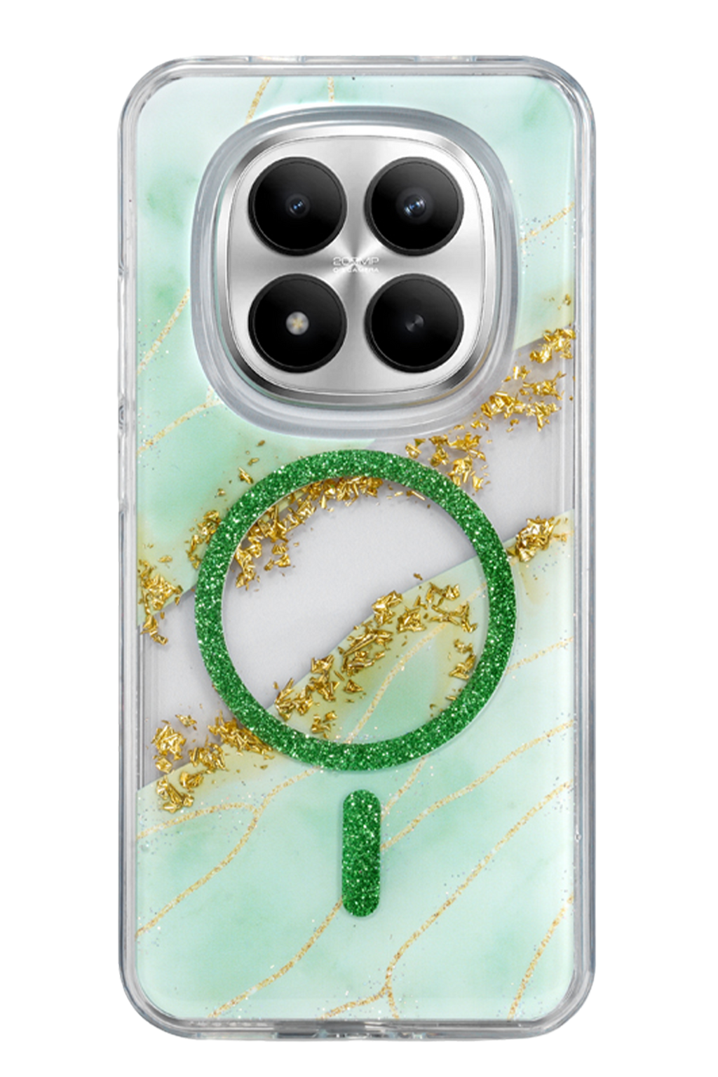 Onegif Xiaomi Redmi Note 15 Pro Plus 5G Lotus Simli Magsafe Kapak - Yeşil 3
