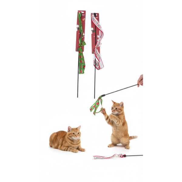 Yılbaşı Temalı Kedi Oyun Oltası 1
